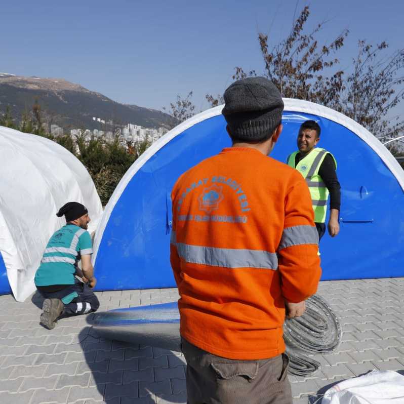 Aksaray Belediyesi depremzedeler için Çadır Kent oluşturuyor #1